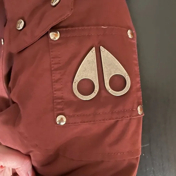 Burgundy Moose knuckles kid’s winter jacket - Picture 5 of 8